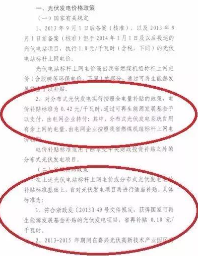 浙江省光伏補(bǔ)貼政策：省補(bǔ)再加0.1元/度！
