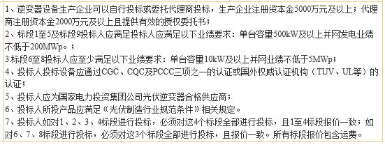國電投2017度第六十一批集中招標第二批光伏組件、并網逆變器招標公告