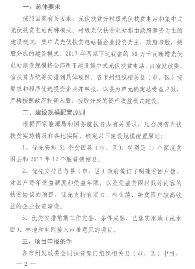 湖南2017年500MW集中式光伏扶貧項(xiàng)目開(kāi)始申報(bào) 2018年6月底前并網(wǎng)