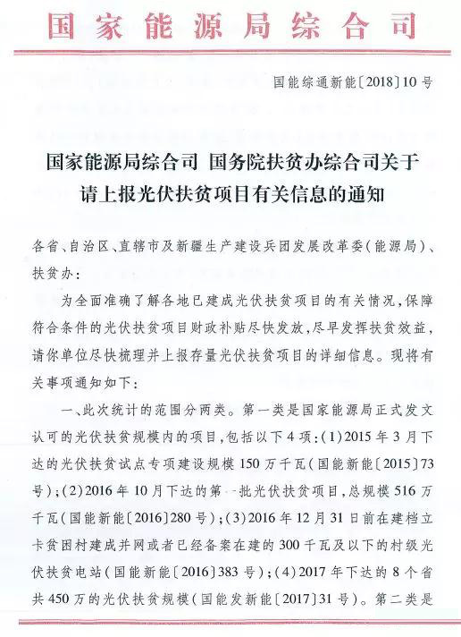 緊急！關(guān)于上報光伏扶貧項目有關(guān)信息的通知（1月22日前）