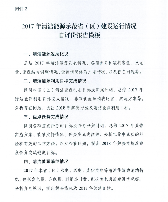 國家能源局關(guān)于建立清潔能源示范?。▍^(qū)）監(jiān)測評價體系（試行）的通知
