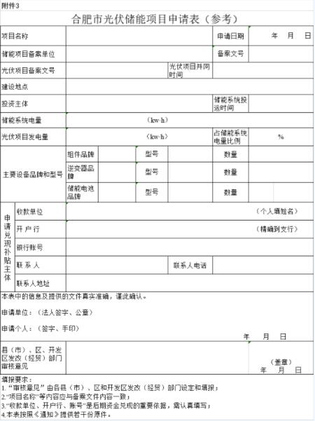 安徽合肥申報2018年第三批光伏度電補貼目錄、光儲系統(tǒng)應用、創(chuàng)新示范項目
